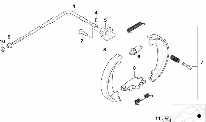 [03.0137-9701.2] Kit d'accessoires, écrou de réglage mâchoires frein à main (ATE)