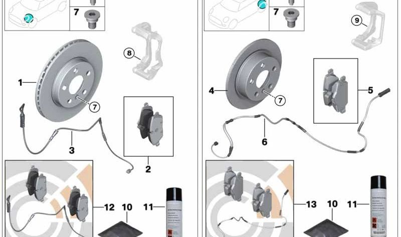 Kit de plaquettes de frein, frein à disque (ATE)